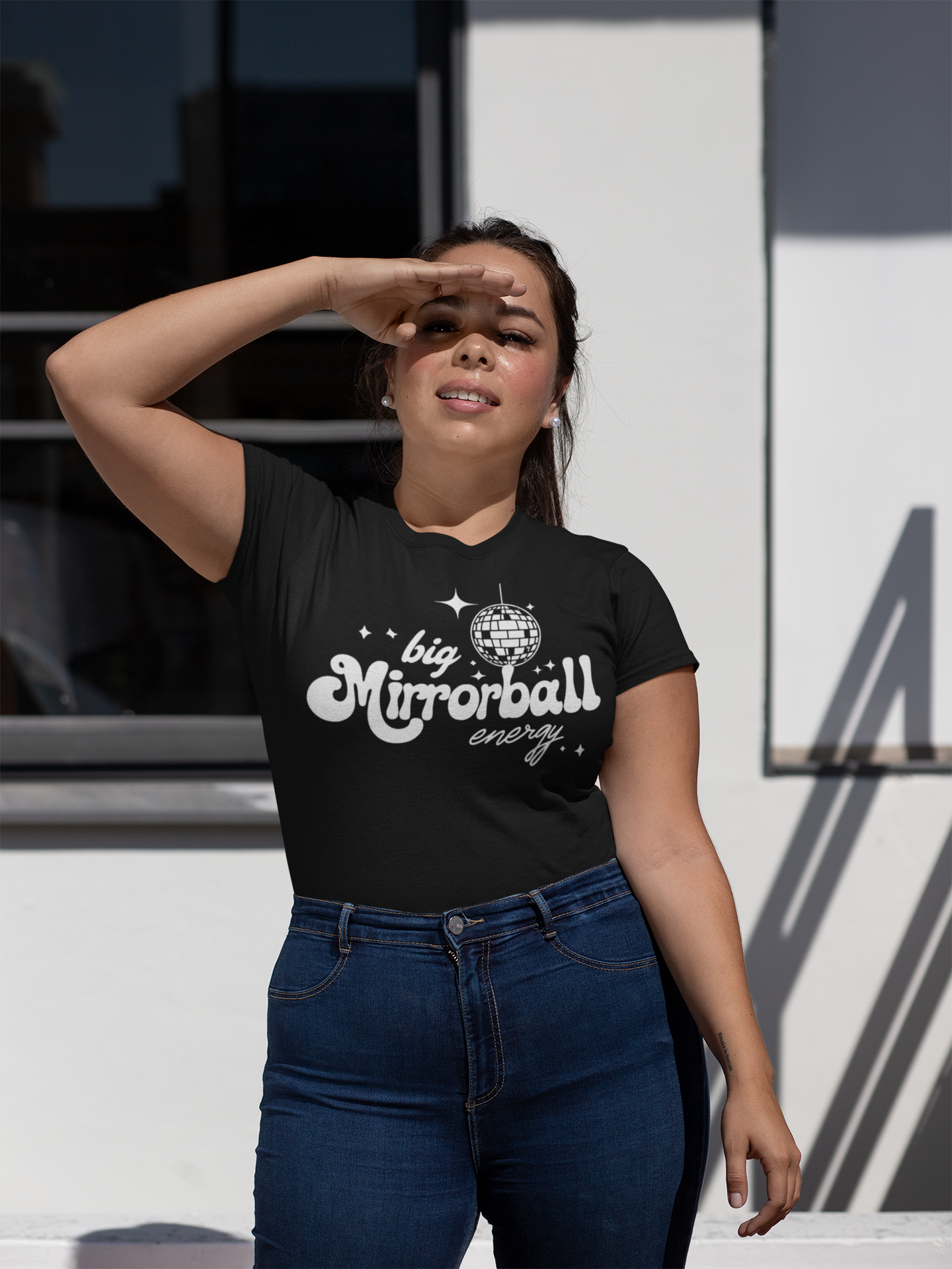 Big Mirrorball Energy UltraSoft Bella+Canvas Unisex Jersey Short Sleeve Tee