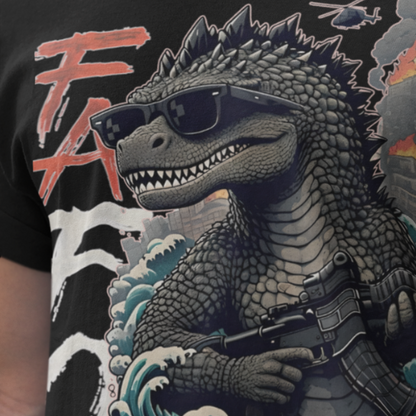 FAFO Kaiju Ultra Soft Vintage Style Jersey Short Sleeve Tee