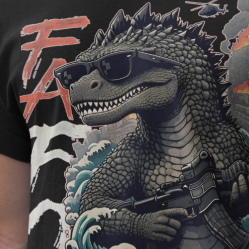 FAFO Kaiju Ultra Soft Vintage Style Jersey Short Sleeve Tee