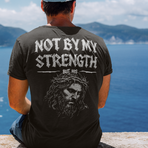 Not By My Strength but His Ultra Soft Jersey Short Sleeve Tee