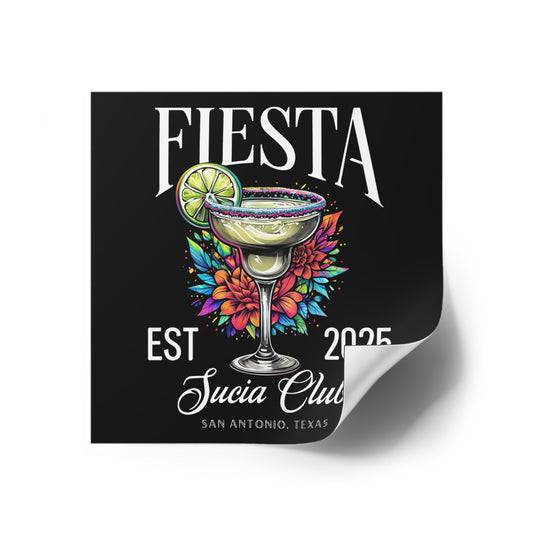 FIESTA Sucia Club Square Stickers, Indoor\Outdoor 3 inch by 3 inch