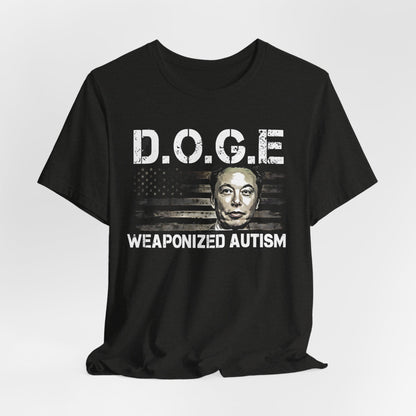 DOGE Weaponized Autism Ultra Soft Comfy Tee DOGE Soft Style Short Sleeve T-Shirt