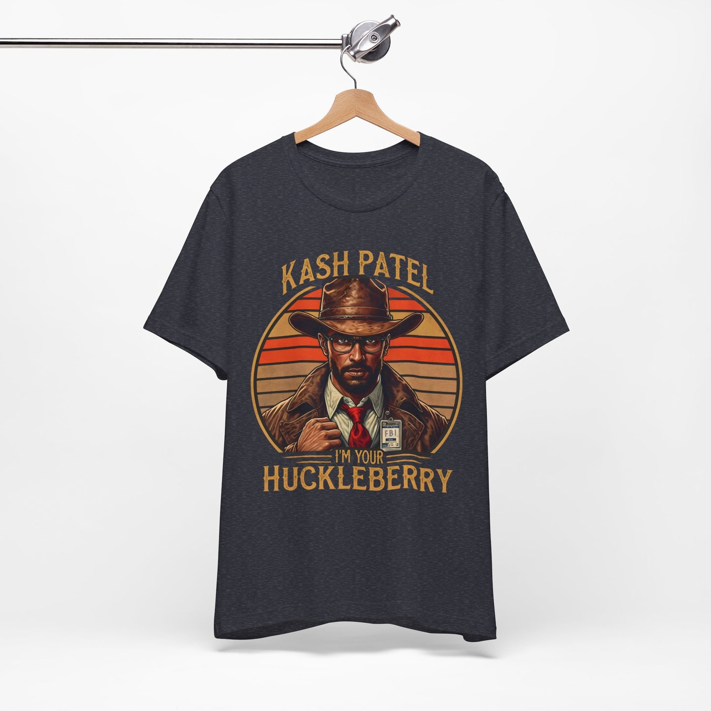 Kash Patel I'm Your Huckleberry -FBI Vintage Style Ultra Soft Short Sleeve Tee