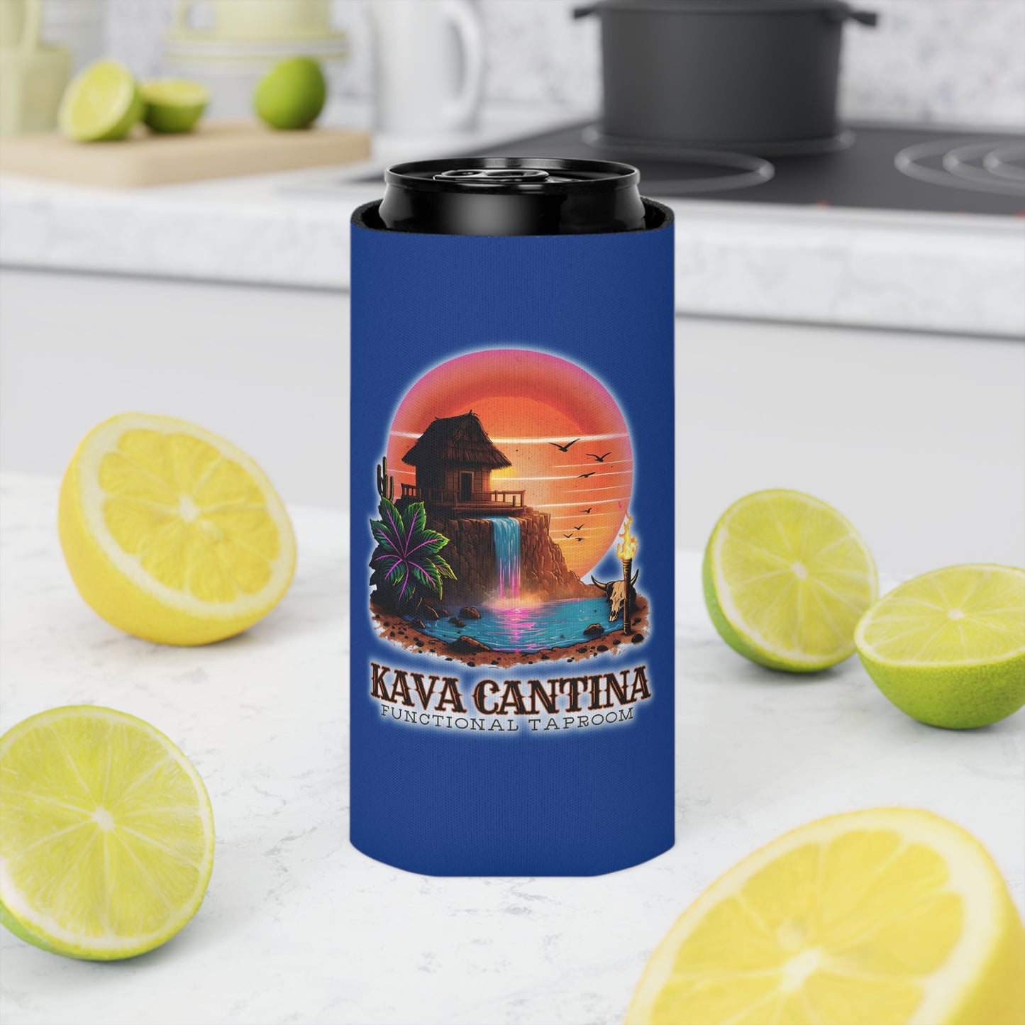Custom Kav Order Can Cooler SLIM Koozie (BLUE)