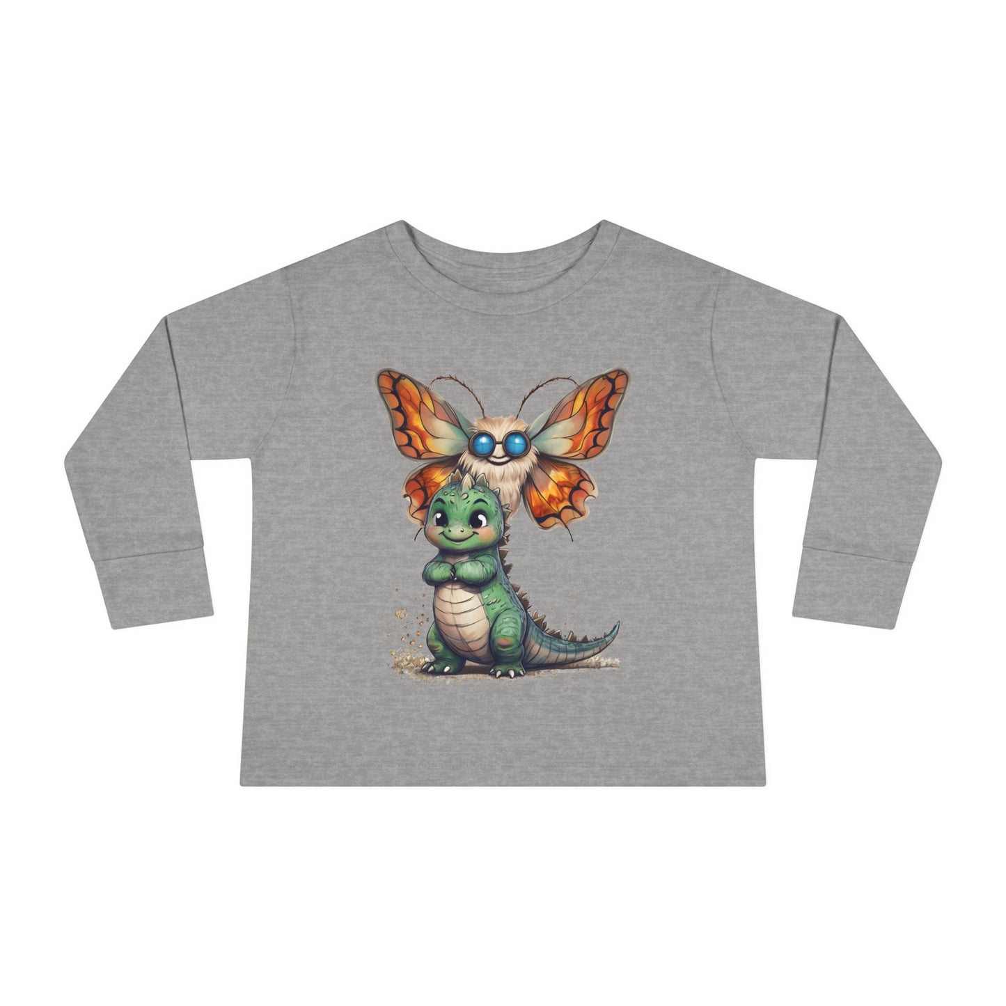 Kaiju Toddler Dinosaur| Moth Long Sleeve T-Shirt
