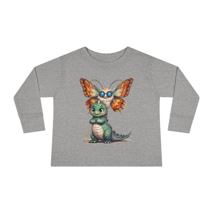 Kaiju Toddler Dinosaur| Moth Long Sleeve T-Shirt