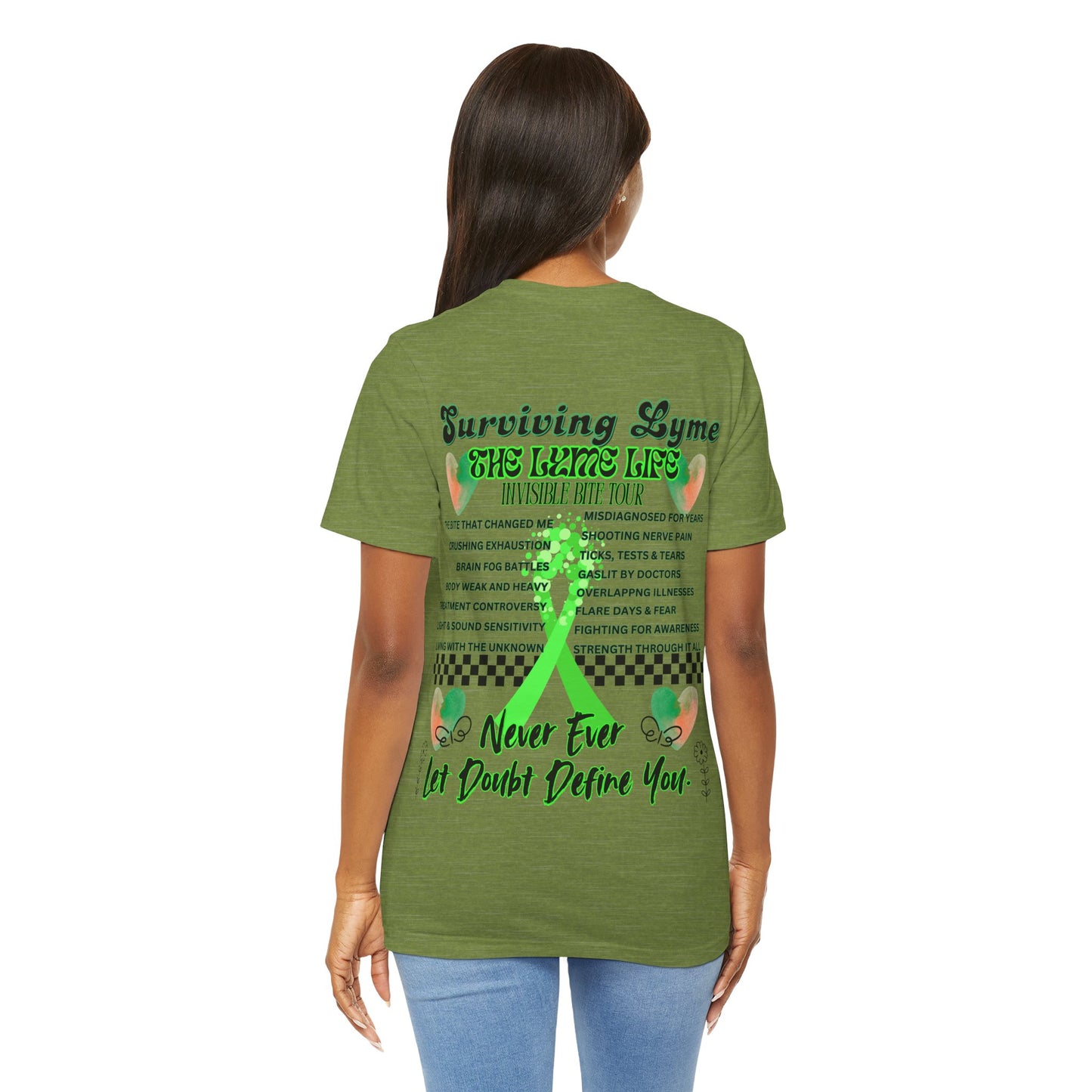 Surviving Lyme The Lyme Life Invisible Bite Tour - Bella+Canvas Ultra Soft Tee. Vintage Band Tee Style