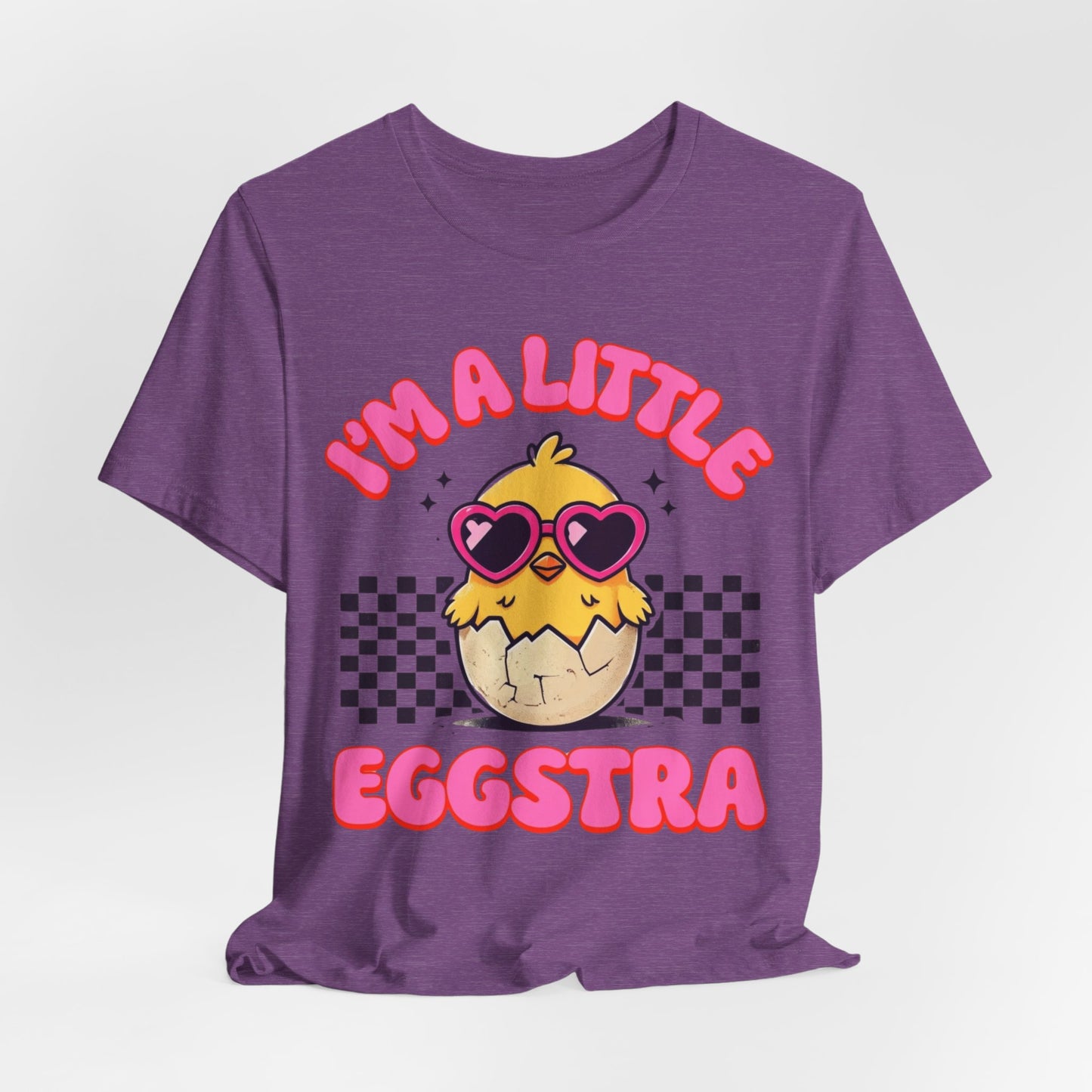 I'm A Little Eggstra Bella+Canvas Ultra Soft Tee Easter Short Sleeve T-Shirt