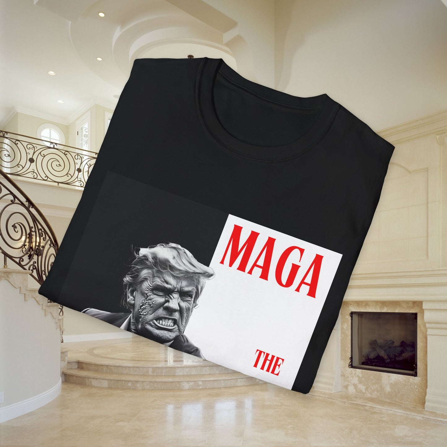 MAGA Vintage American Freedom Softstyle T-Shirt for Action Movie Fans, Lightweight Casual Comfort Tee with Long Lasting Print