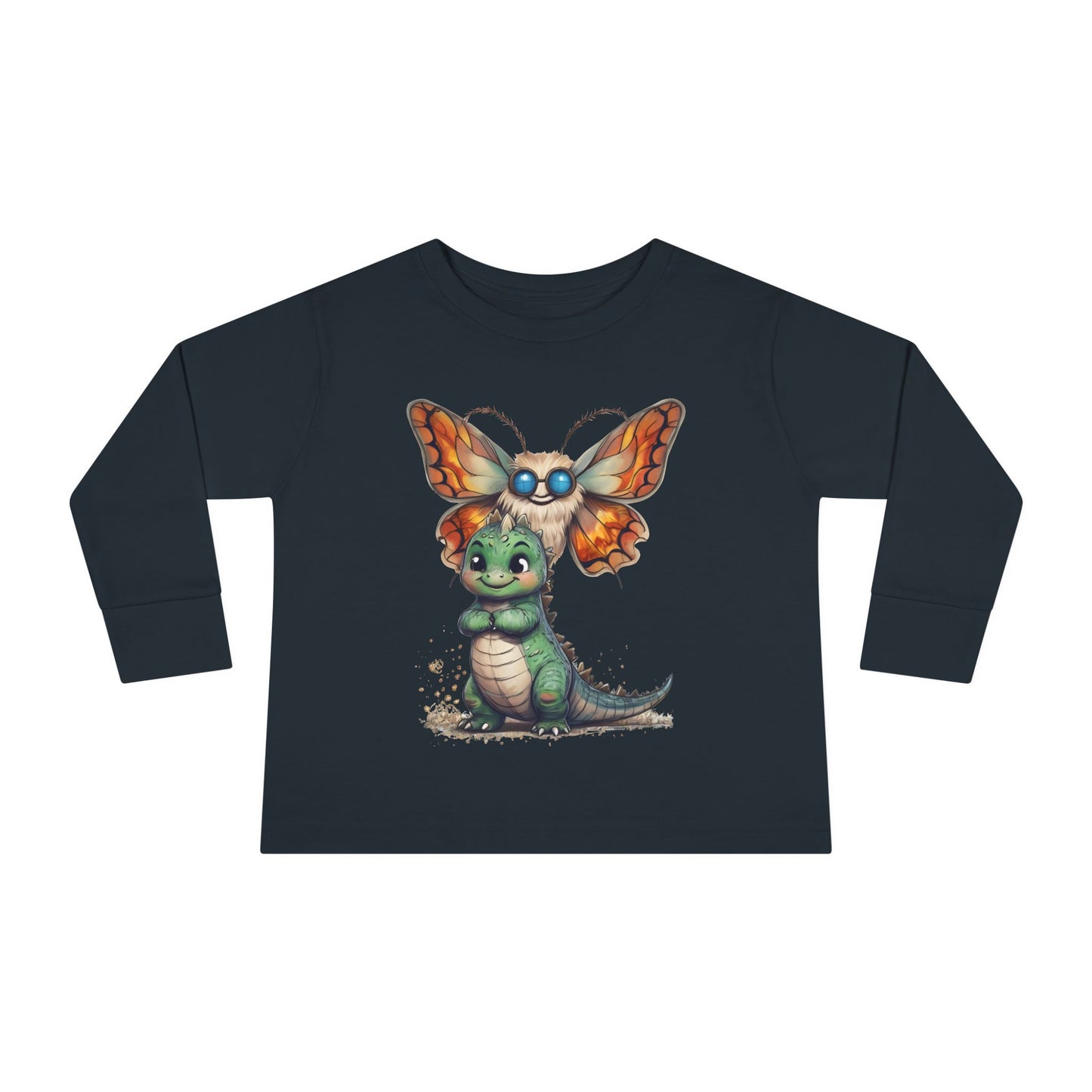 Kaiju Toddler Dinosaur| Moth Long Sleeve T-Shirt