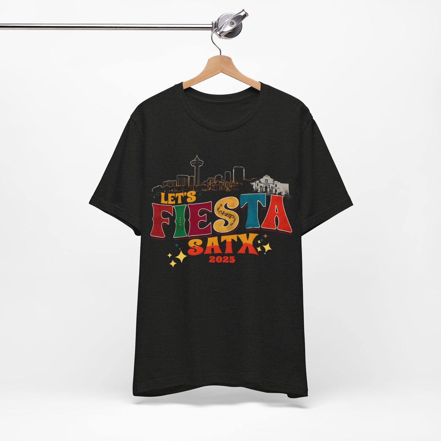 Let's Fiesta SATX 2025 Ultra Soft Unisex Bella+Canvas Jersey Comfy Short Sleeve Tee