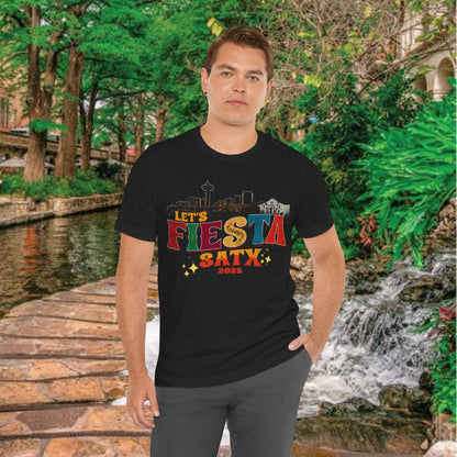 Let's Fiesta SATX 2025 Ultra Soft Unisex Bella+Canvas Jersey Comfy Short Sleeve Tee