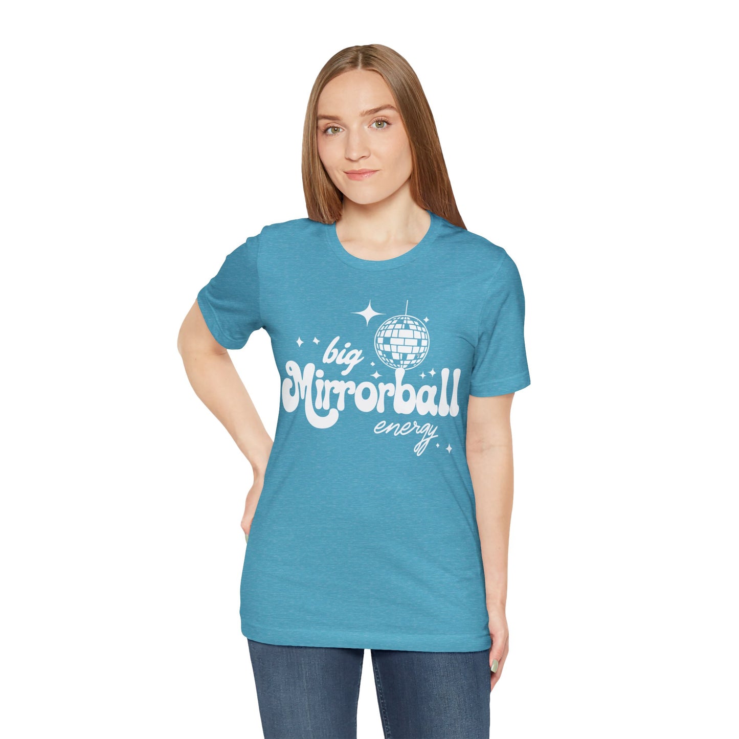 Big Mirrorball Energy UltraSoft Bella+Canvas Unisex Jersey Short Sleeve Tee