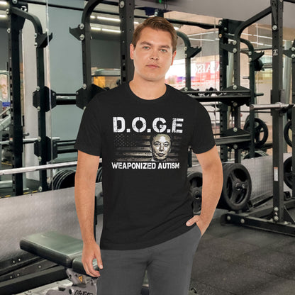 DOGE Weaponized Autism Ultra Soft Comfy Tee DOGE Soft Style Short Sleeve T-Shirt