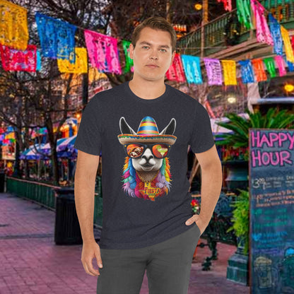 Fiesta 2025 Texas Llama Bella+Canvas Ultra Soft Unisex Short Sleeve Tee