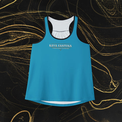 Custom Kav Order Raceback Tank Top with front and back design (TURQUOISE)
