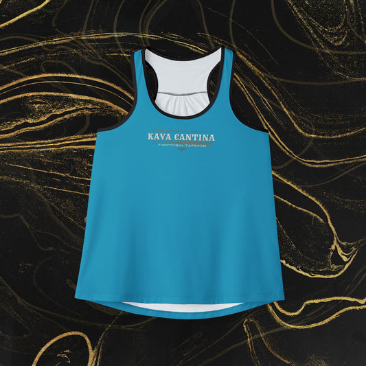 Custom Kav Order Raceback Tank Top with front and back design (TURQUOISE)