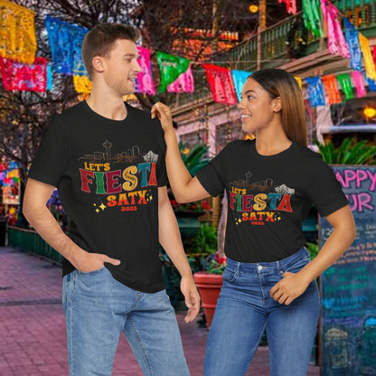 Let's Fiesta SATX 2025 Ultra Soft Unisex Bella+Canvas Jersey Comfy Short Sleeve Tee