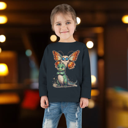 Kaiju Toddler Dinosaur| Moth Long Sleeve T-Shirt