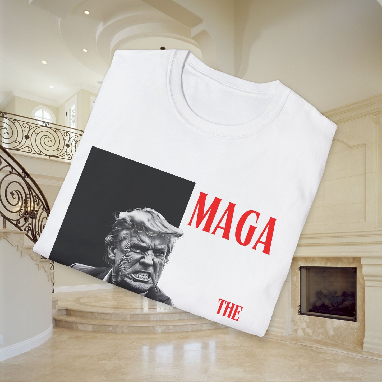 MAGA Vintage American Freedom Softstyle T-Shirt for Action Movie Fans, Lightweight Casual Comfort Tee with Long Lasting Print