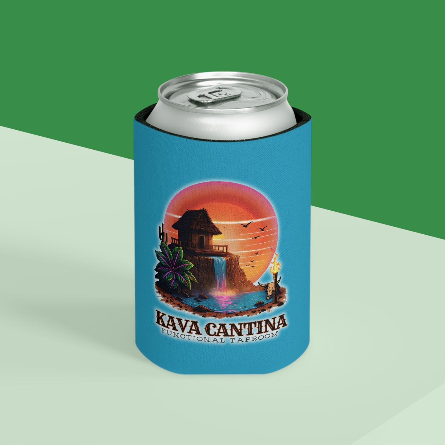 Custom Kav Order Can Cooler Koozie (TURQUOISE)