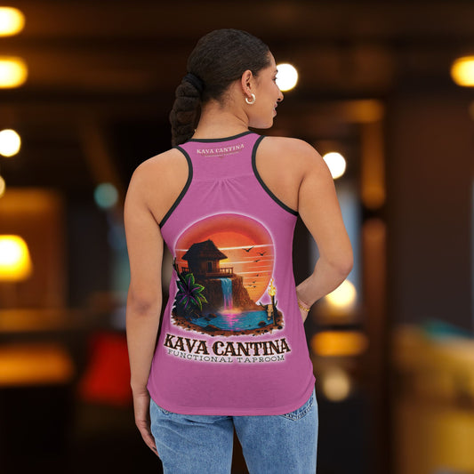 Custom Kav Order Racerback Tank Top with front and back design (PINK)